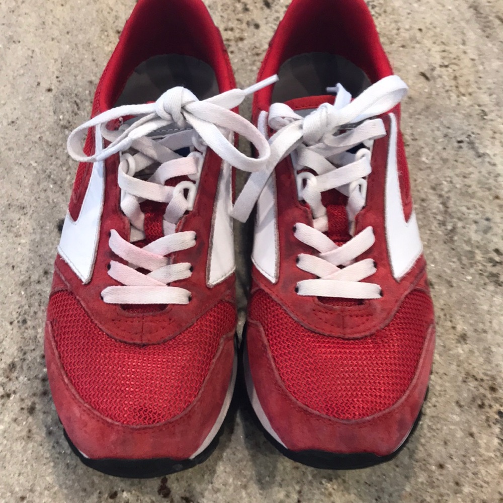 Brooks red shoes size 9